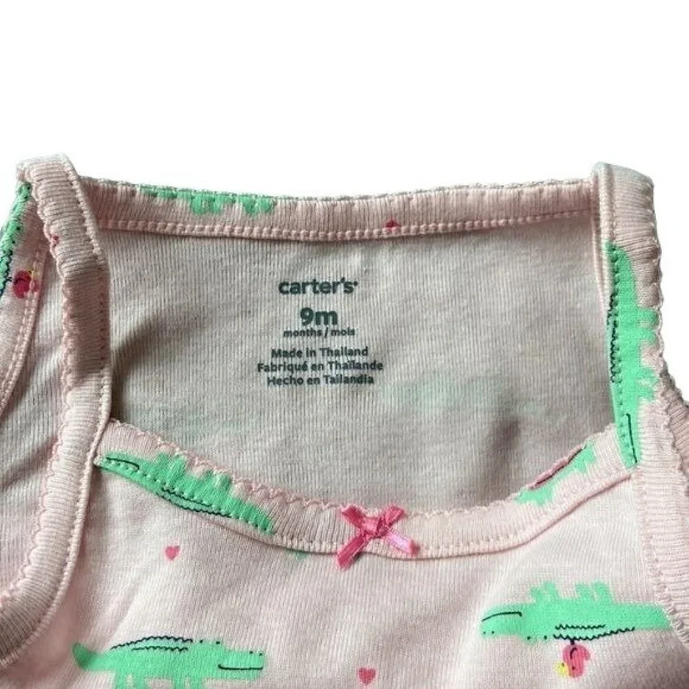 NWOT Baby Pink Alligator Undershirt Onesie 6/9m